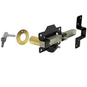 No.1126 50mm Single Locking Long Throw Gate Lock Black