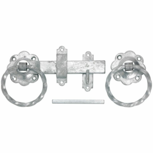 180mm Twisted Ring Handle Gate Latch Galvanised