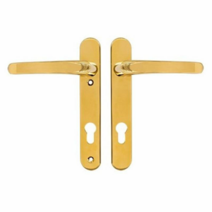 122mm Centres UPVC Multipoint Door Handle Brass