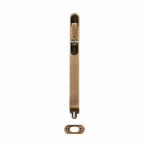 204x20mm Radiused Lever Action Flush Bolt Antique Brass
