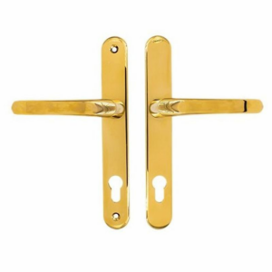 210mm Centres UPVC Multipoint Door Handle Brass