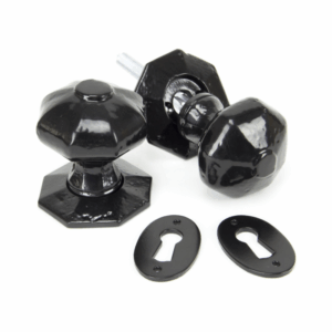 Anvil Octagonal Mortice/Rim Knob Black 33250