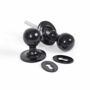 Anvil Round Mortice/Rim Knob Set Black 33252