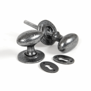 Anvil Oval Mortice/Rim Knob Pewter 33644