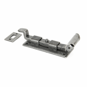 Anvil 100mm Cranked Fishtail Door Bolt Pewter 33659