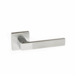 Forme Asti Lever On Square Rose Satin Chrome/Polished Chrome