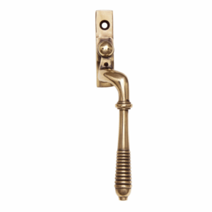 Anvil Reeded Espag Locking Window Handle Right Hand Polished Bronze 91943
