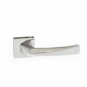 Forme Crystal Lever On Square Rose Polished Chrome