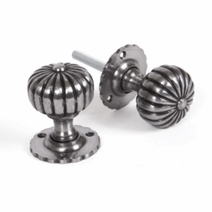 Anvil Flower Mortice Knob Set Natural Smooth 83561