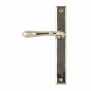 Anvil Reeded Slimline Lever Latch Furniture Polished Nickel 45425