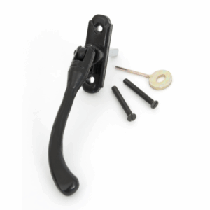 Anvil Peardrop Locking Espagnolette Right Hand Black 33298