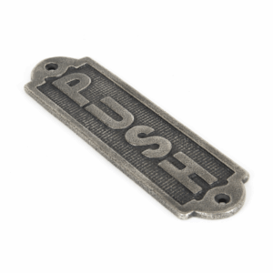 Anvil Push Sign Pewter 83683