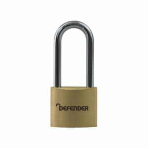 40mm Defender Brass Long Shackle Padlock