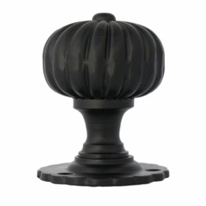 Anvil Flower Mortice Knob Set Black 83560
