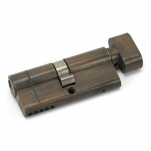 45847 Anvil 70mm Euro Profile Cylinder & Turn Aged Brass