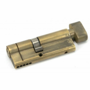 45859 Anvil 80mm Offset Euro Profile Cylinder & Turn Aged Brass