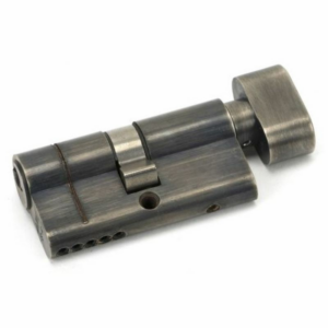 45866 Anvil 60mm Euro Profile Cylinder & Turn Keyed Alike Pewter