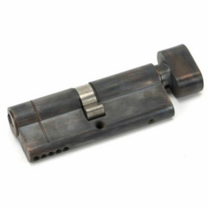 45872 Anvil 80mm Euro Profile Cylinder & Turn Keyed Alike Aged Bronze