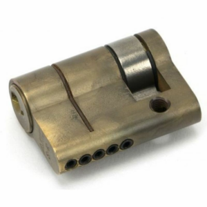 45879 Anvil 40mm Euro Profile Single Cylinder Aged Brass
