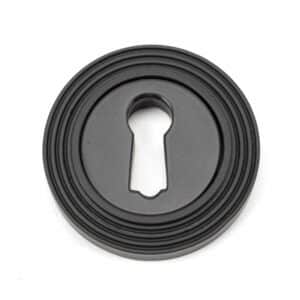 Anvil Round Keyhole Escutcheon (Beehive) Aged Bronze 46115