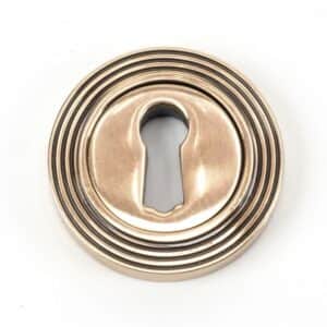 Anvil Round Keyhole Escutcheon (Beehive) Polished Bronze 46119