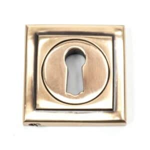 Anvil Keyhole Escutcheon (Square) Polished Bronze 46120