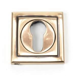 Anvil Euro Profile Escutcheon (Square) Polished Bronze 46128