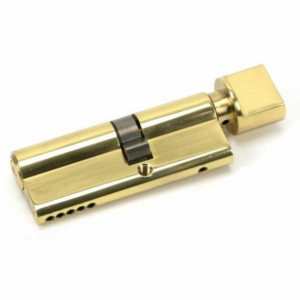 46260 Anvil  80mm Offset Euro Profile Cylinder & Turn Polished Brass
