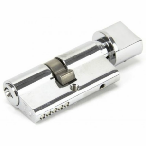 46270 Anvil 60mm Euro Profile Cylinder & Turn Keyed Alike Polished Chrome