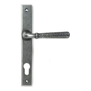 Anvil Newbury Hammered Slimline Espag Lever Lock Furniture Pewter 46389