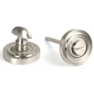 Anvil Round Bathroom Thumbturn (Art Deco) Satin Stainless Steel (316) 49857