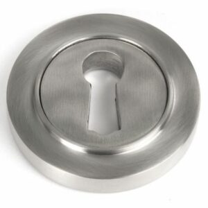 Anvil Round Keyhole Escutcheon (Art Deco) Satin Stainless Steel (316) 49865