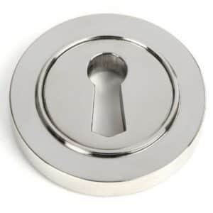 Anvil Round Keyhole Escutcheon (Plain) Polished Stainless Steel (316) 49868