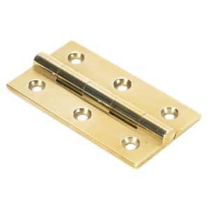 Anvil 64x35x2mm Butt Hinge Polished Brass 49924