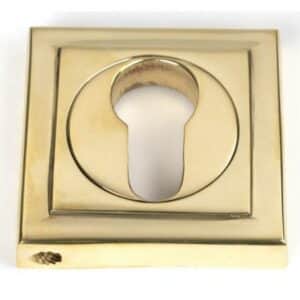 Anvil Euro Profile Escutcheon (Square) Polished Brass 50595