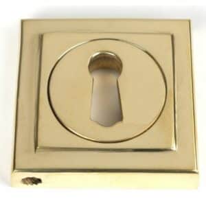 Anvil Keyhole Escutcheon (Square) Polished Brass 50749