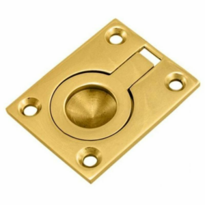 63x50mm Flush Ring Pull Polished Brass