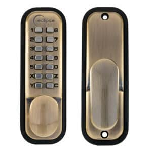 Eclipse ED20 Mechanical Lock with Easy Code Change & Push Button Antique Bronze