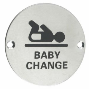 ZSS08SS 76mm Baby Change Symbol Stainless Steel