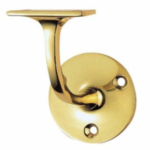 76mm Heavy Handrail Bracket Polished Brass