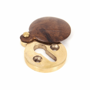 Anvil Covered Keyhole Escutcheon Rosewood Polished Brass 83832