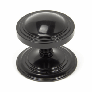 Anvil Art Deco Centre Door Knob Black 90070