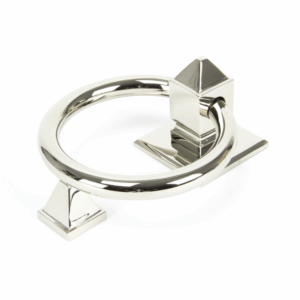 Anvil Period Ring Door Knocker Polished Nickel 90286