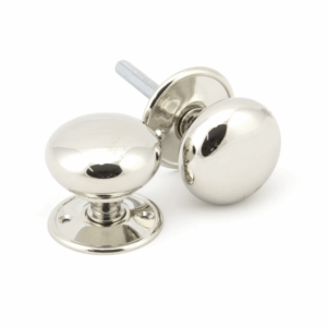 Anvil Mushroom Mortice/Rim Knob Polished Nickel 91530