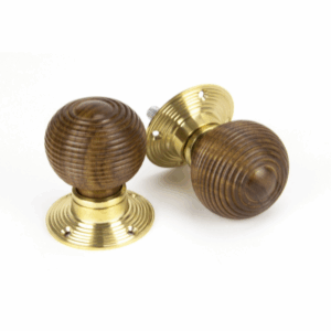 Anvil Cottage Mortice/Rim Knob Furniture Rosewood and Polished Brass 91792