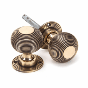 Anvil Heavy Beehive Mortice/Rim Knob Set Polished Bronze 91926