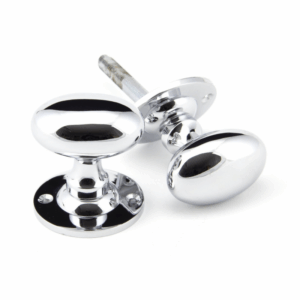 Anvil Oval Mortice/Rim Knob Furniture Polished Chrome 91975