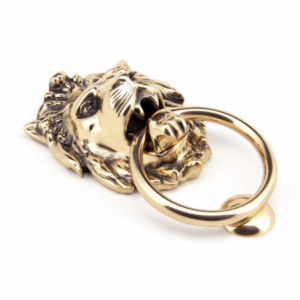 Anvil Lion Head Knocker Polished Bronze 91999