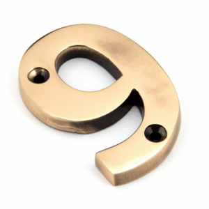 Anvil Numeral 9 Polished Bronze 92029