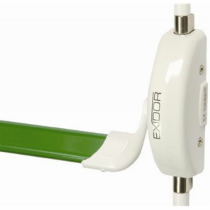Exidor 501 B/UD White With Green Cross Bar Panic Latch For UPVC Doors